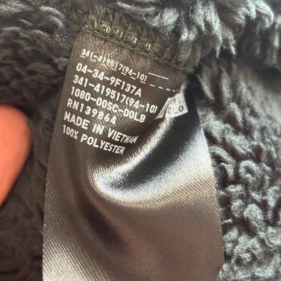 Uniqlo Womens XS X-Small Medium Weight Green Vest Full Zip Sherpa Winter GUC - Picture 8 of 8